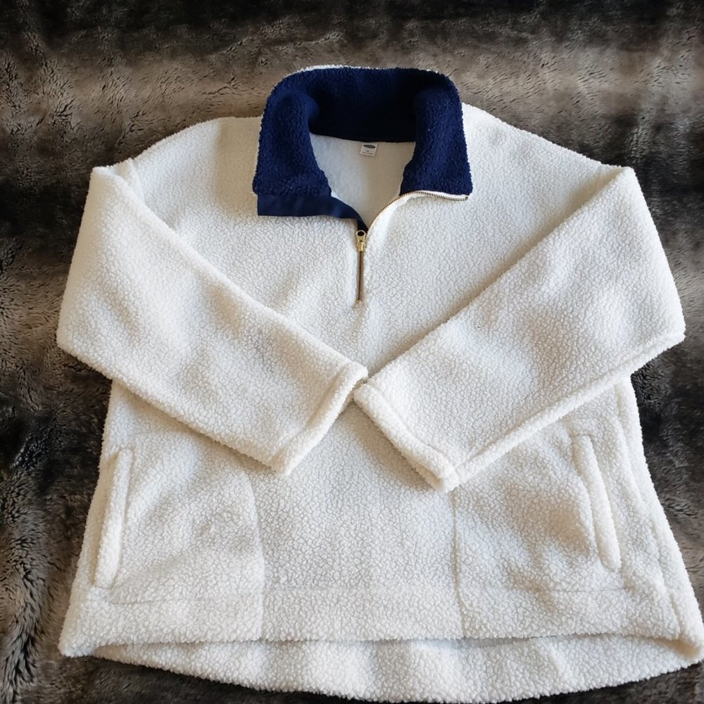 Old Navy Sherpa 1/4 Zip Sweater for Women Size XL